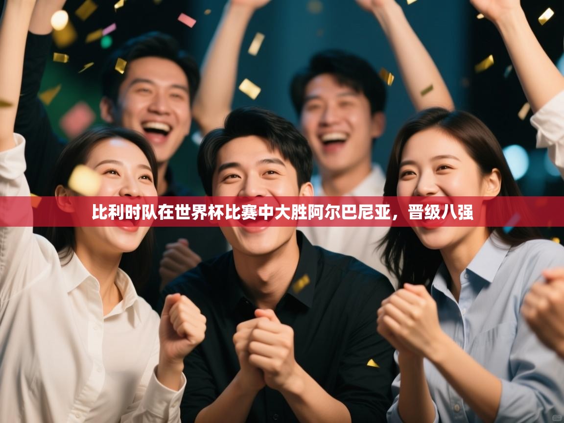 比利时队在世界杯比赛中大胜阿尔巴尼亚，晋级八强